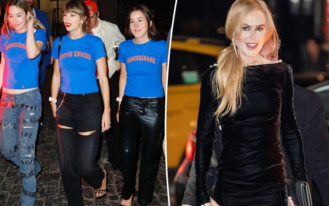 Nicole Kidman adorably reacts to Taylor Swift, Haim’s Knicks inspired T-shirt tributes