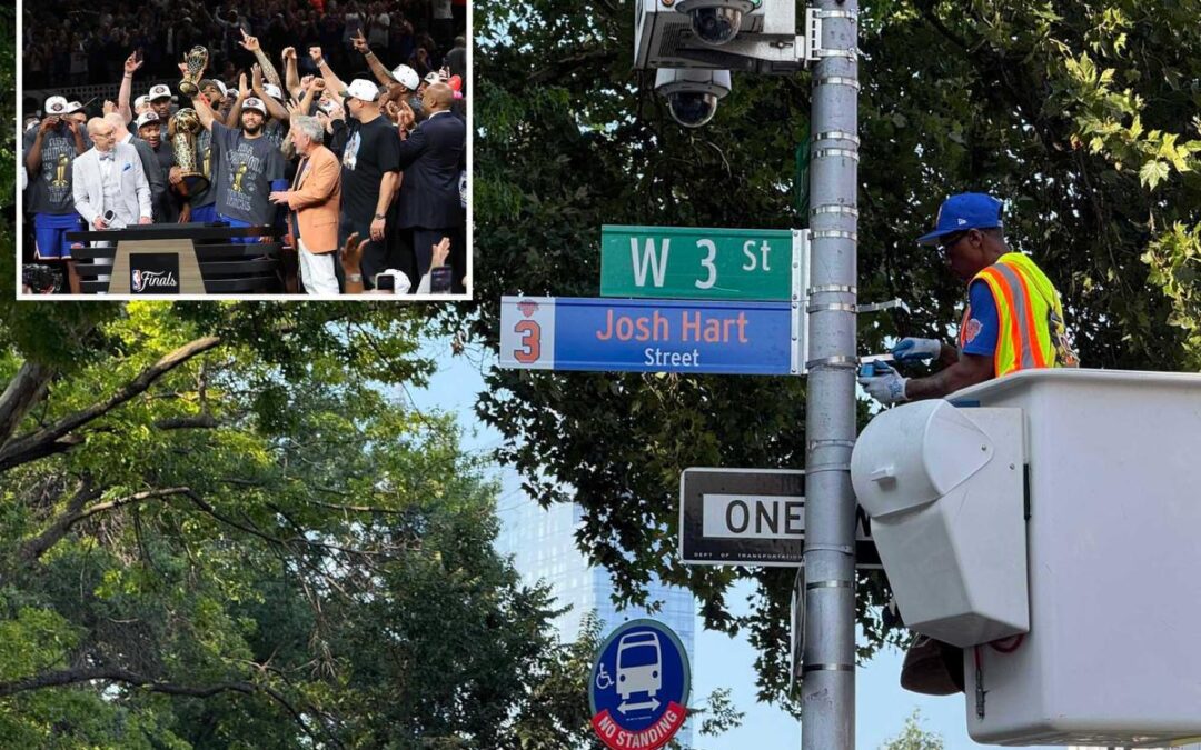 NYC honors Knicks with temporary street signs – but don’t expect them to last long: ‘Gone by 11:58 tonight’