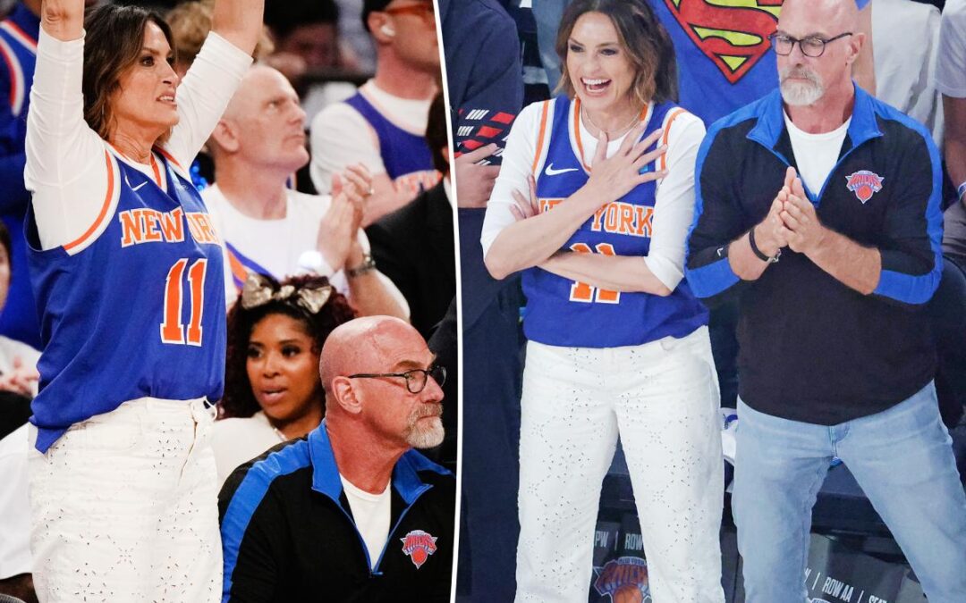 ‘SVU’ fan favorites Mariska Hargitay and Christopher Meloni cheer on Knicks together at NBA Finals Game 3