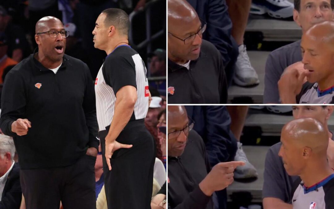 Knicks coach Mike Brown has curious interaction with referee before foul rant
