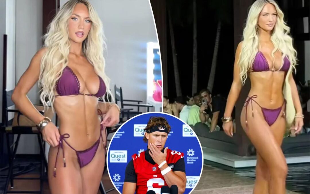 Jaxson Dart’s girlfriend Marissa Ayers stuns in Miami Swim Week runway debut