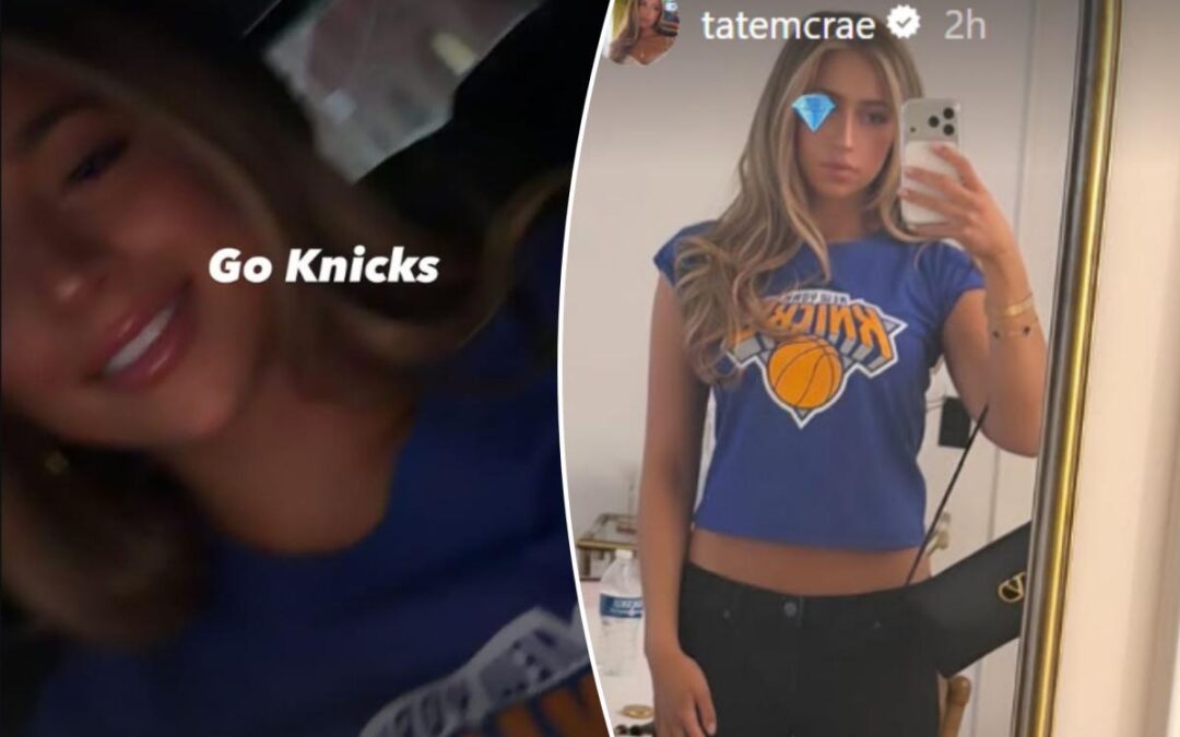 Tate McRae is catching Knicks fever with post-Game 1 celebration photos