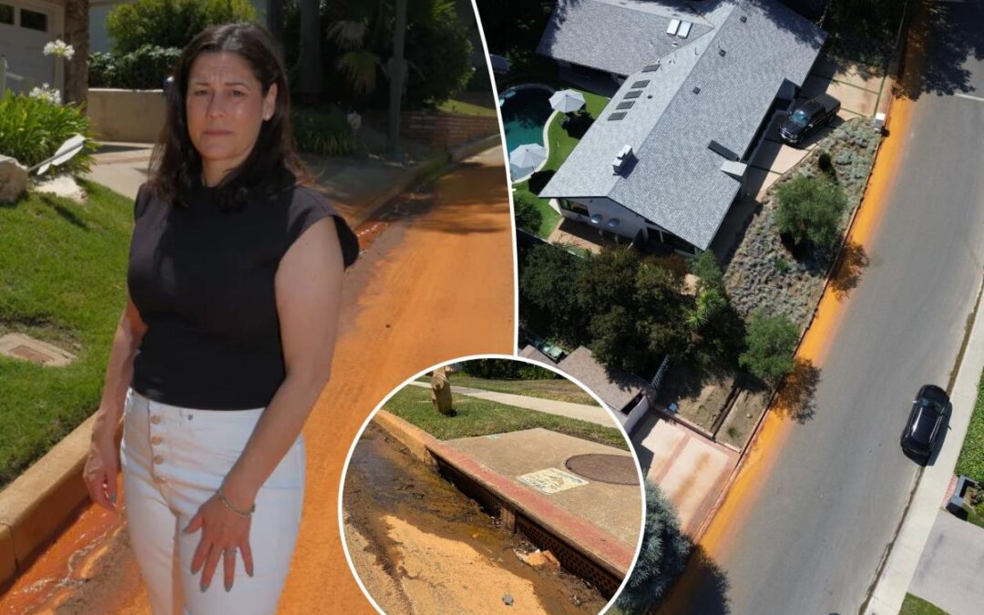 Vile mystery liquid turns everything orange in luxe LA neighborhood where homes cost $3M