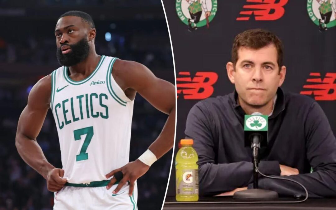 Celtics’ Brad Stevens non-committal on Jaylen Brown’s future in awkward Giannis Antetokounmpo trade fallout