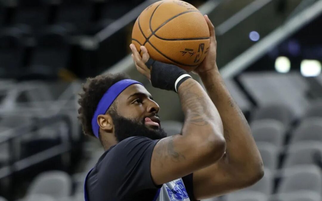 Mitchell Robinson practices, listed as questionable for Game 1 of  NBA Finals
