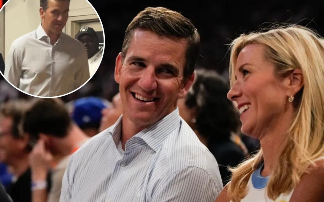 Eli Manning takes wife for NBA Finals Game 3 date night at MSG