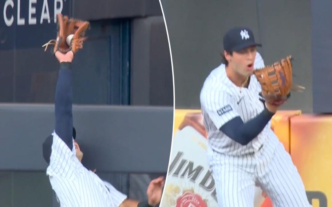 Spencer Jones in disbelief after home run robbery goes wrong in disastrous Yankees first inning