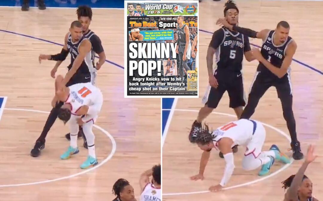 Knicks fans outraged over Victor Wembanyama escaping NBA punishment for Jalen Brunson shove: ‘Golden boy’