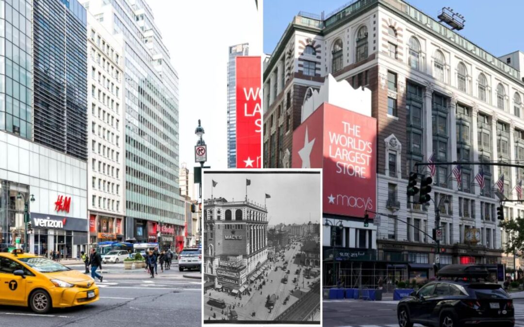 Demolition of Macy’s iconic 60-year-old ‘shopping bag’ billboard in NYC’s Herald Square gets delayed