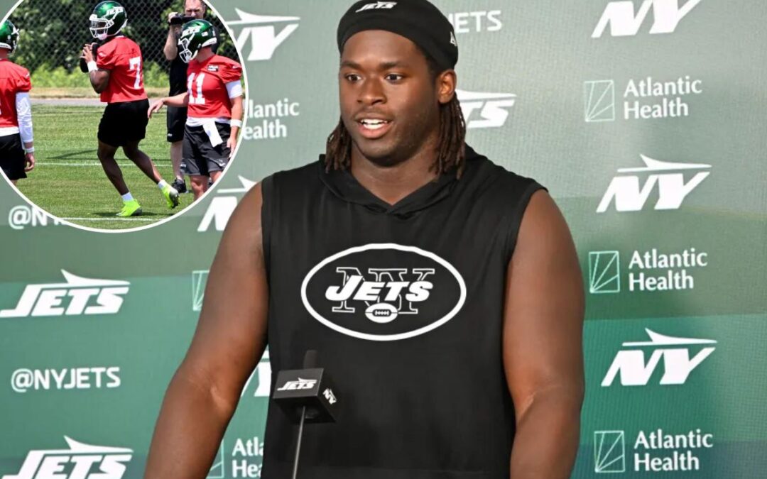 Olu Fashanu knows where experienced Jets offensive line’s focus must be with Geno Smith at QB