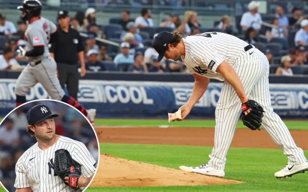 Gerrit Cole struggles for first time since return as Yankees fall to Guardians again