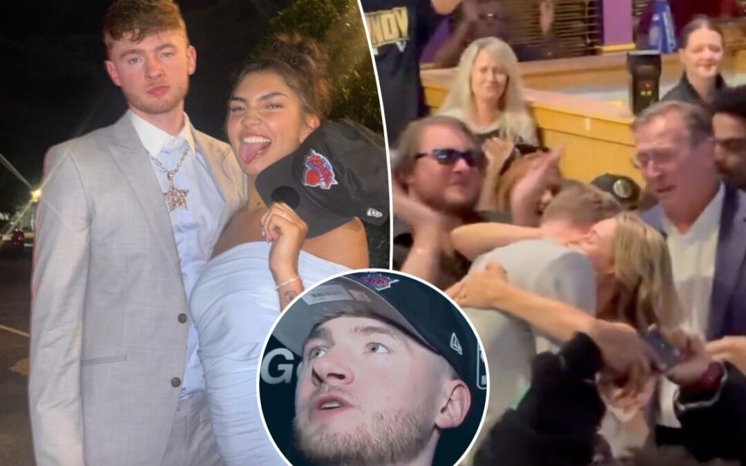 Tyler Nickel has emotional moment with family, girlfriend after Knicks draft him