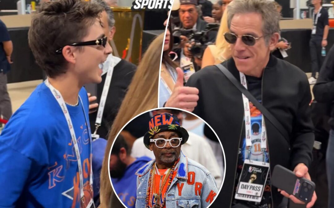 Timothée Chalamet, Ben Stiller among stars to travel to Knicks-Spurs Game 5 with NBA title on line