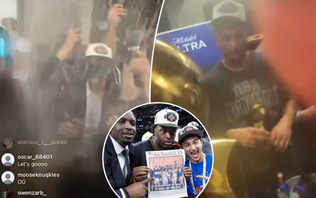 OG Anunoby accidentally streams Knicks locker room celebration on Instagram Live