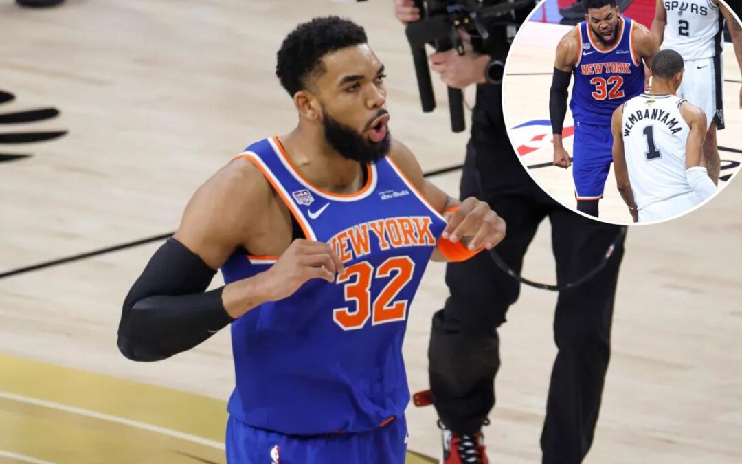 Karl-Anthony Towns helps lead Knicks  to critical Game 2 win — even if one thing slowed him down