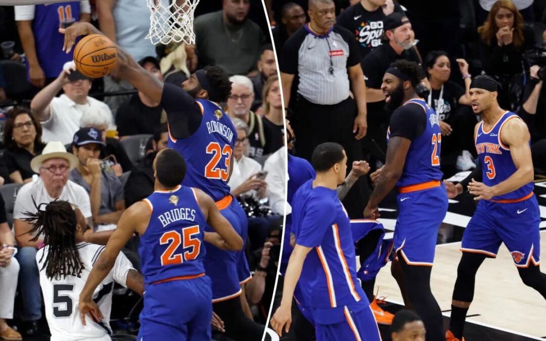 Mitchell Robinson’s ‘phenomenal’ last-second defense met the moment for Knicks in Game 2