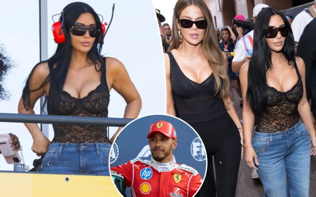 Kim Kardashian supports boyfriend Lewis Hamilton at Monaco Grand Prix with sister Khloe