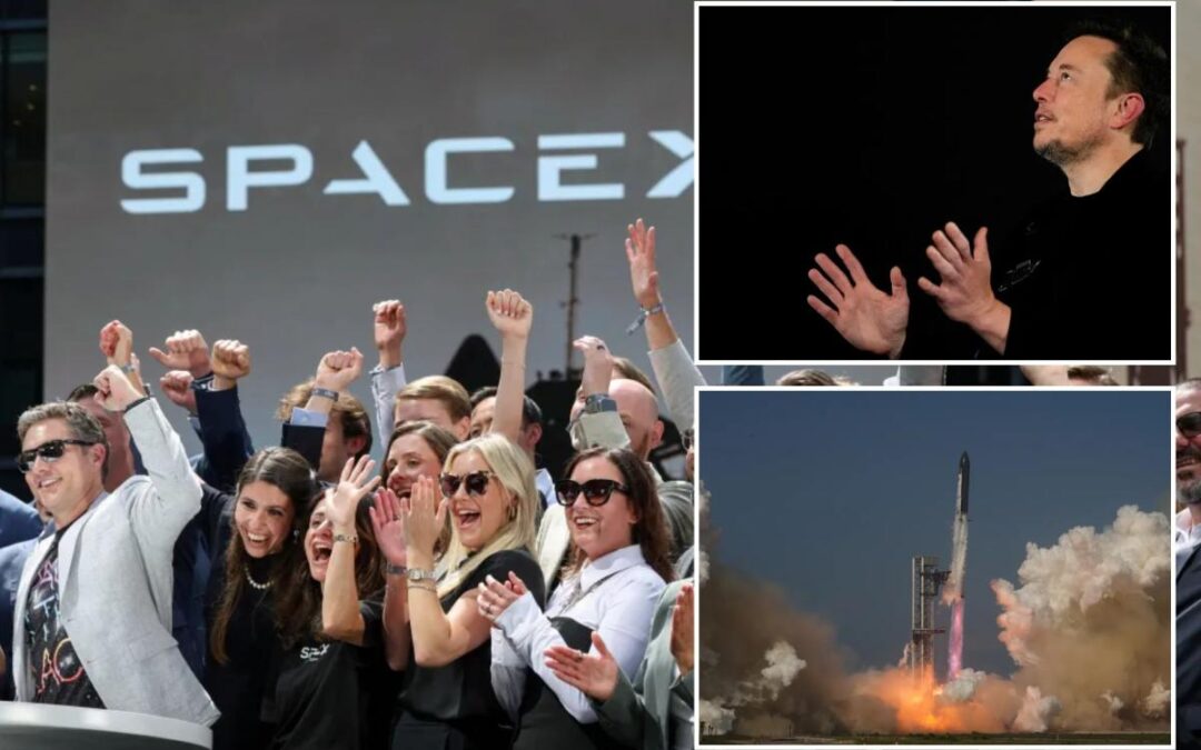 SpaceX shares jump 20% in first full day of trading after historic IPO