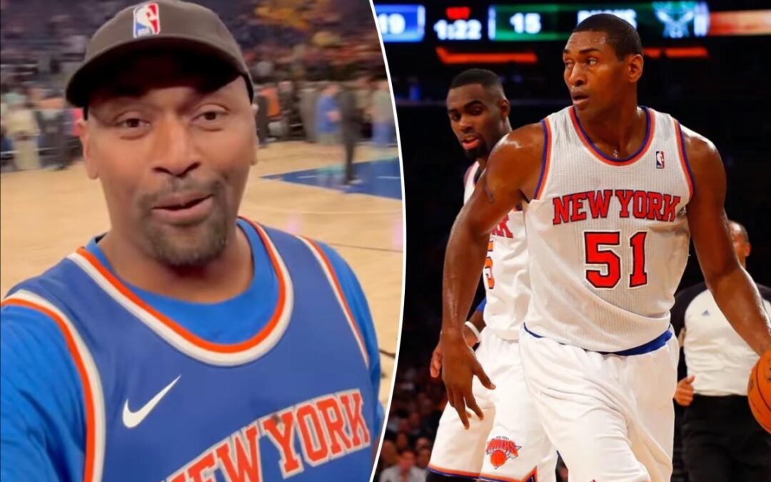 Metta Sandiford-Artest makes rare appearance wearing his own jersey at Knicks-Spurs Game 4