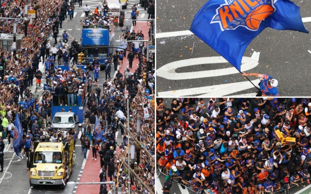 Knicks fans trade bathroom entry codes, tips as crowds flood ticker-tape parade: ‘Going to be gross’