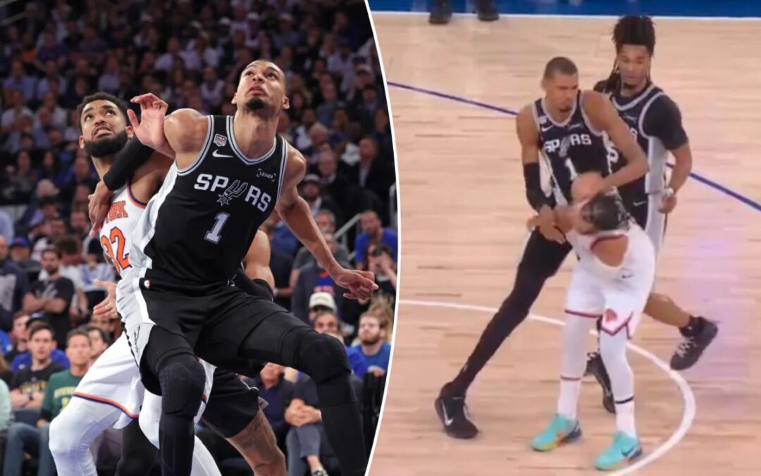 NBA does not upgrade Victor Wembanyama’s shove of Jalen Brunson to flagrant foul