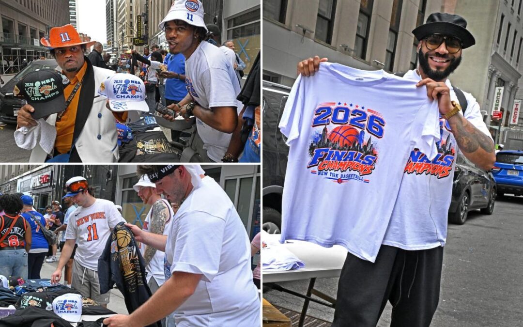 Bootleg Knicks merch selling like hotcakes at NYC ticker-tape parade: ‘Passed $10K this morning’