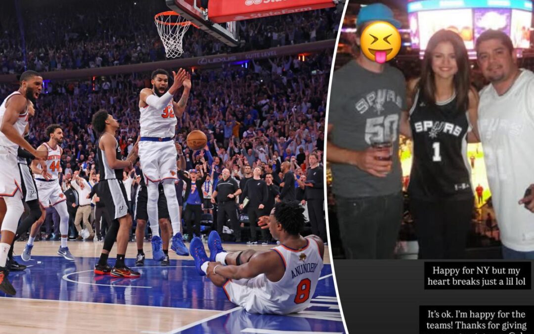Diehard Spurs fan Selena Gomez takes cheap shot at Knicks fans after Game 4 of NBA Finals