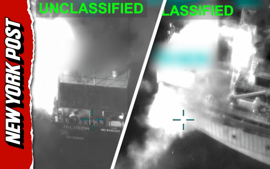 Watch moment US missiles strikes 3rd tanker violating Gulf of Oman blockade