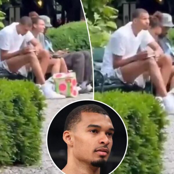 Spurs’ Victor Wembanyama spotted ‘drawing a statue’ in Gramercy Park ahead of NBA Finals Game 3