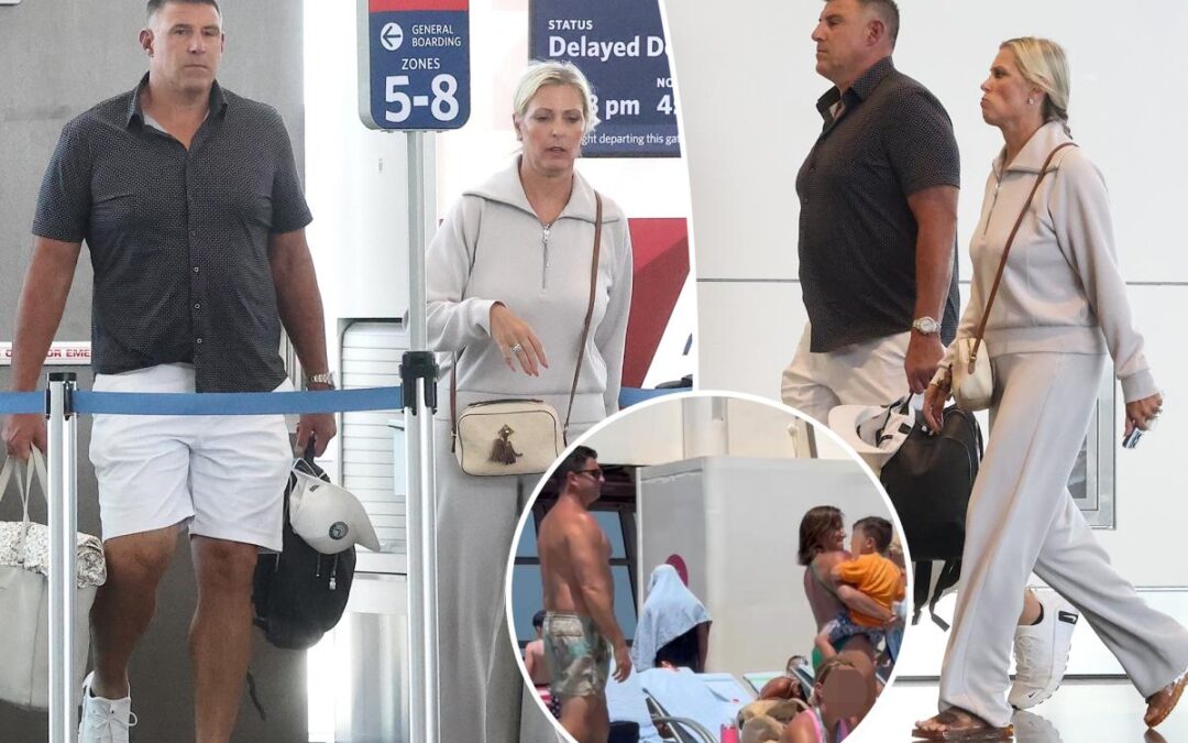 Mike Vrabel and wife Jen put on united front at Utah airport as Dianna Russini vacations with husband