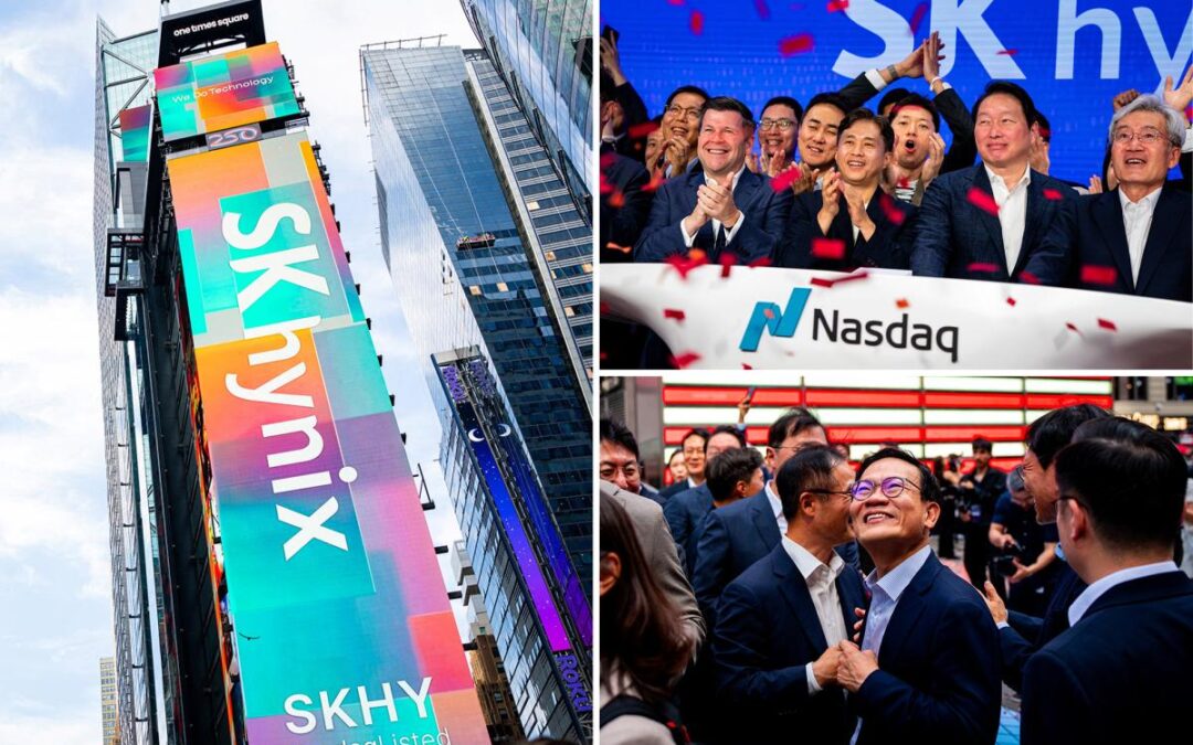 Trillion-dollar South Korean chipmaker SK Hynix debuts on Nasdaq at $170 a share, signaling strong AI appetite among traders