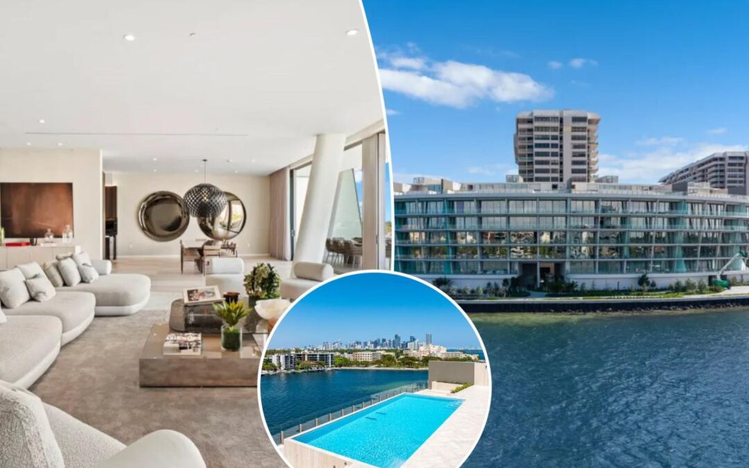 Inside a new $23.5M Florida penthouse with a private pool — in the first new building built on a private Miami island in 47 years