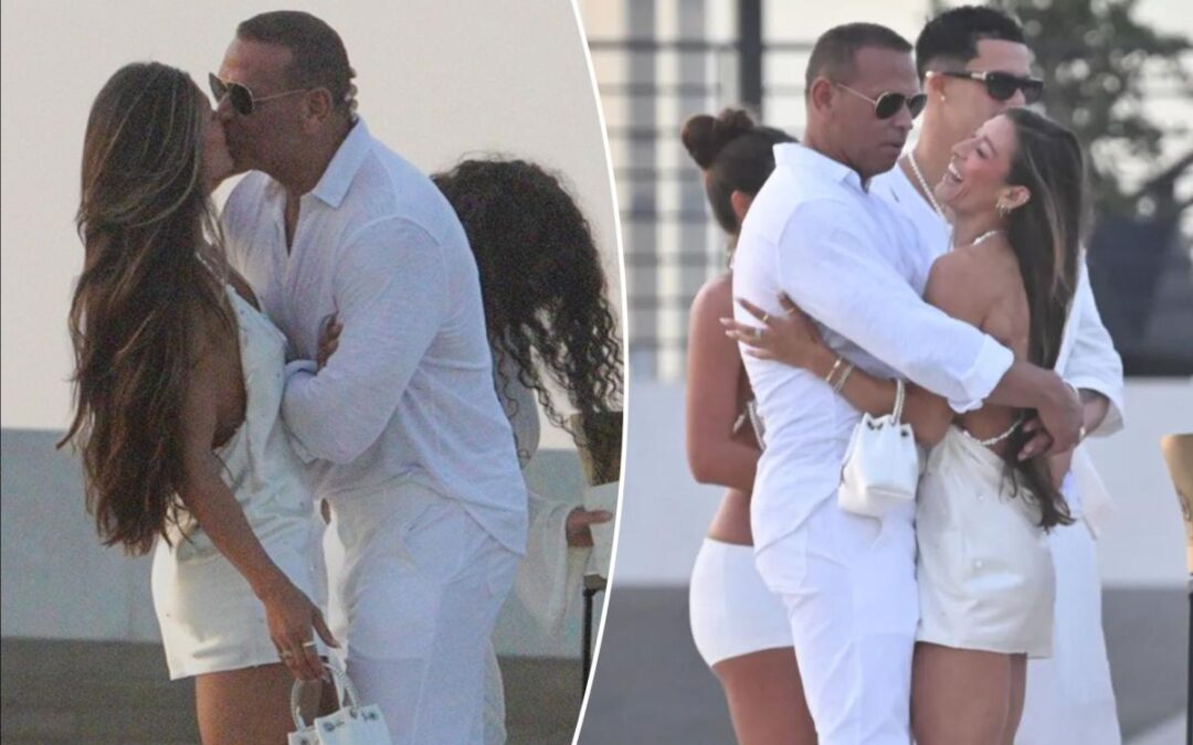 Alex Rodriguez kisses mystery woman at Michael Rubin white party months after public breakup