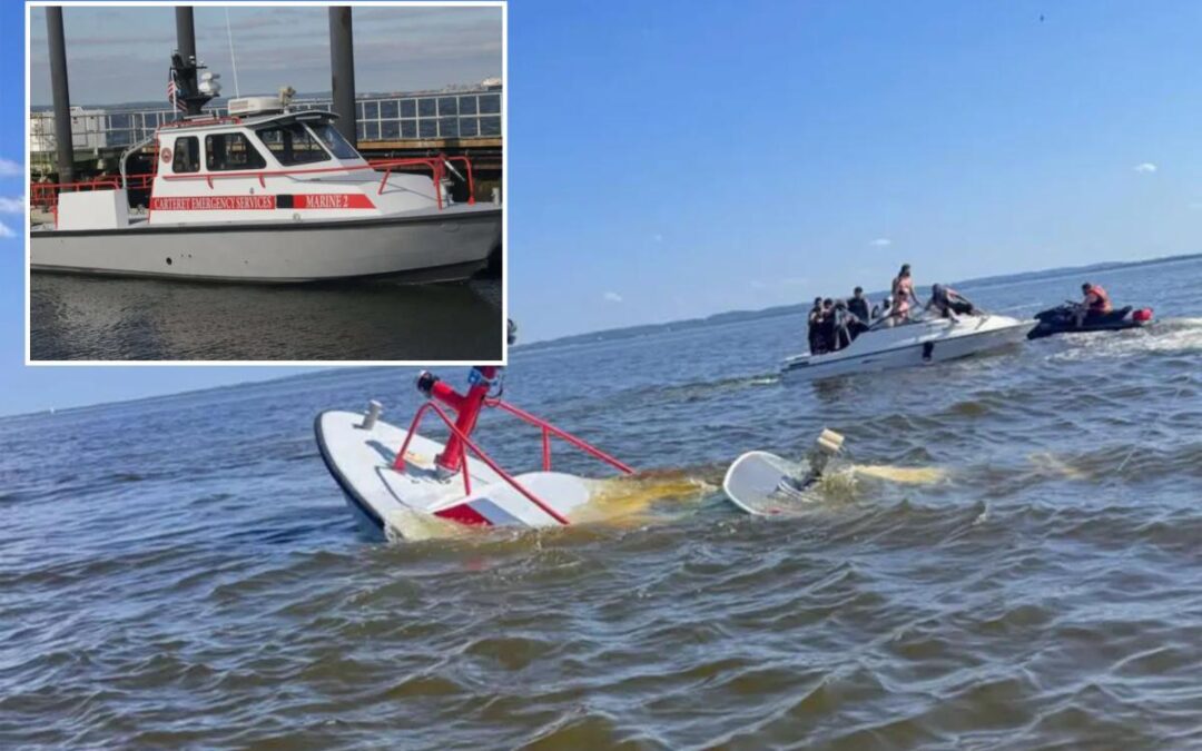 Whale strikes, sinks NJ fire rescue ship returning from NY Harbor after July 4th festivities