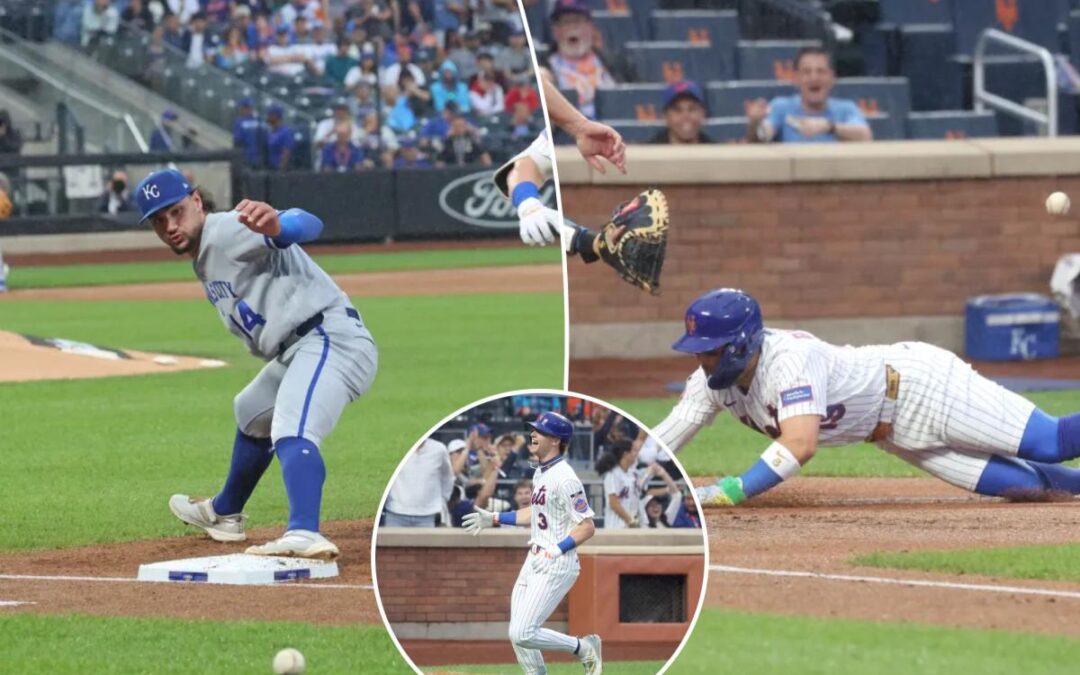 Mets score three runs on Little League homer in Royals’ comedy of errors