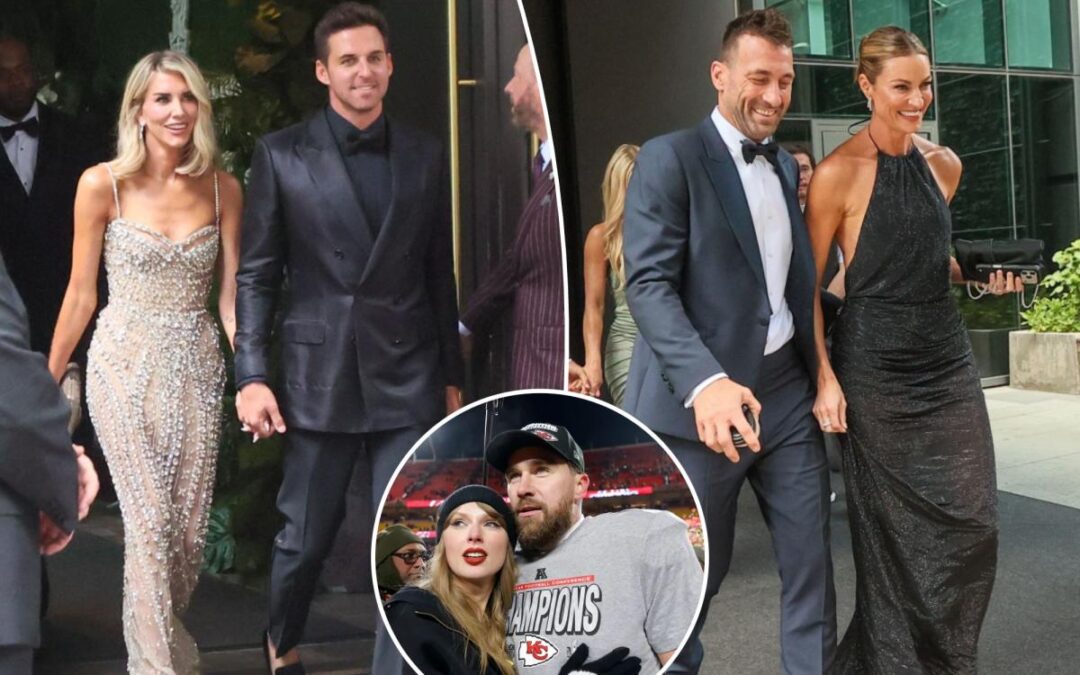 Erin Andrews, Charissa Thompson dazzle in elegant dresses for Taylor Swift-Travis Kelce wedding