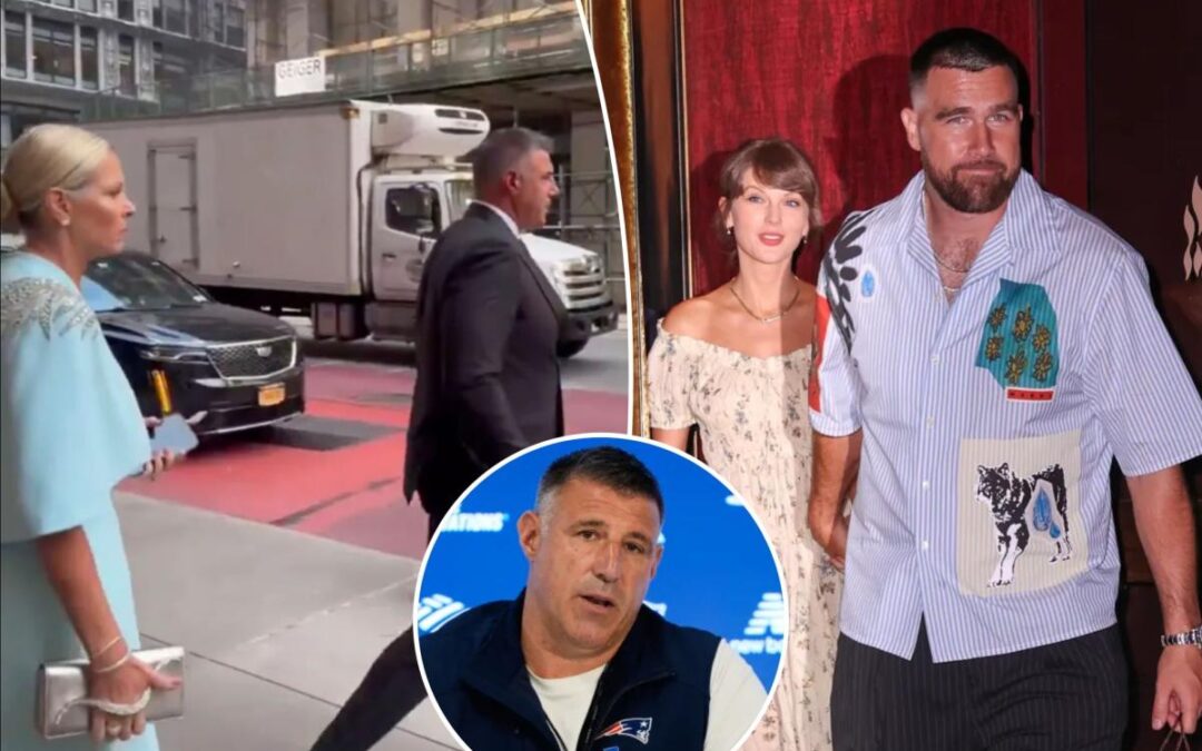 Mike Vrabel and wife head to Taylor Swift, Travis Kelce wedding