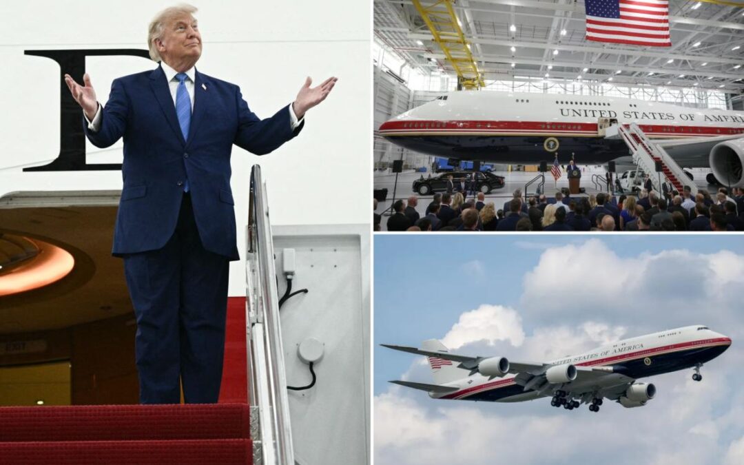 Trump takes new Qatari jet for test flight to celebrate America 250 — and another president