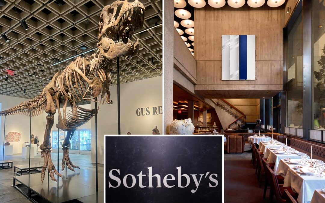 Sotheby’s elegant restaurant Marcel features T. rex tooth display — and succulent fare