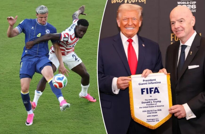 FIFA president Gianni Infantino addresses Trump call as he breaks silence on Folarin Balogun red card decision